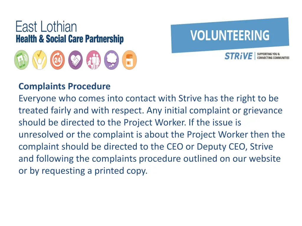 complaints procedure everyone who comes into