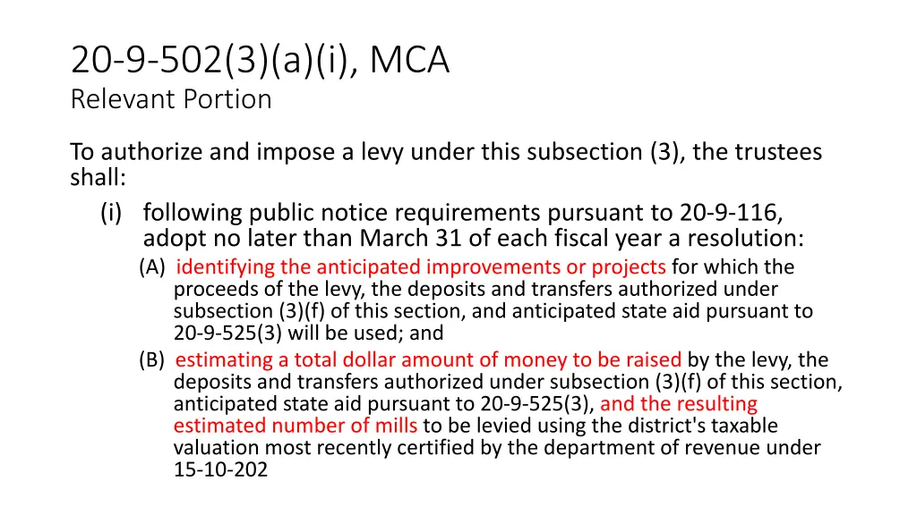 20 9 502 3 a i mca relevant portion