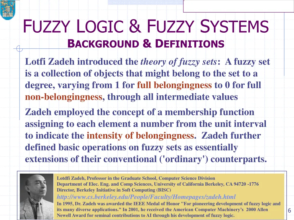 f uzzy l ogic f uzzy s ystems b ackground 2