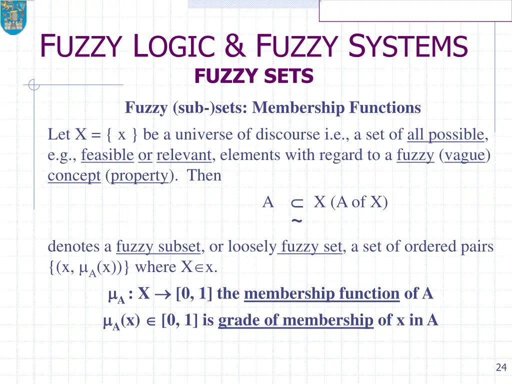 f uzzy l ogic f uzzy s ystems fuzzy sets 4