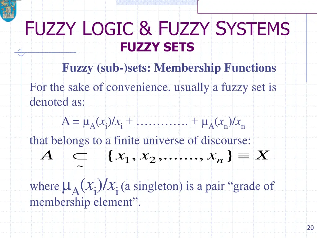 f uzzy l ogic f uzzy s ystems fuzzy sets fuzzy
