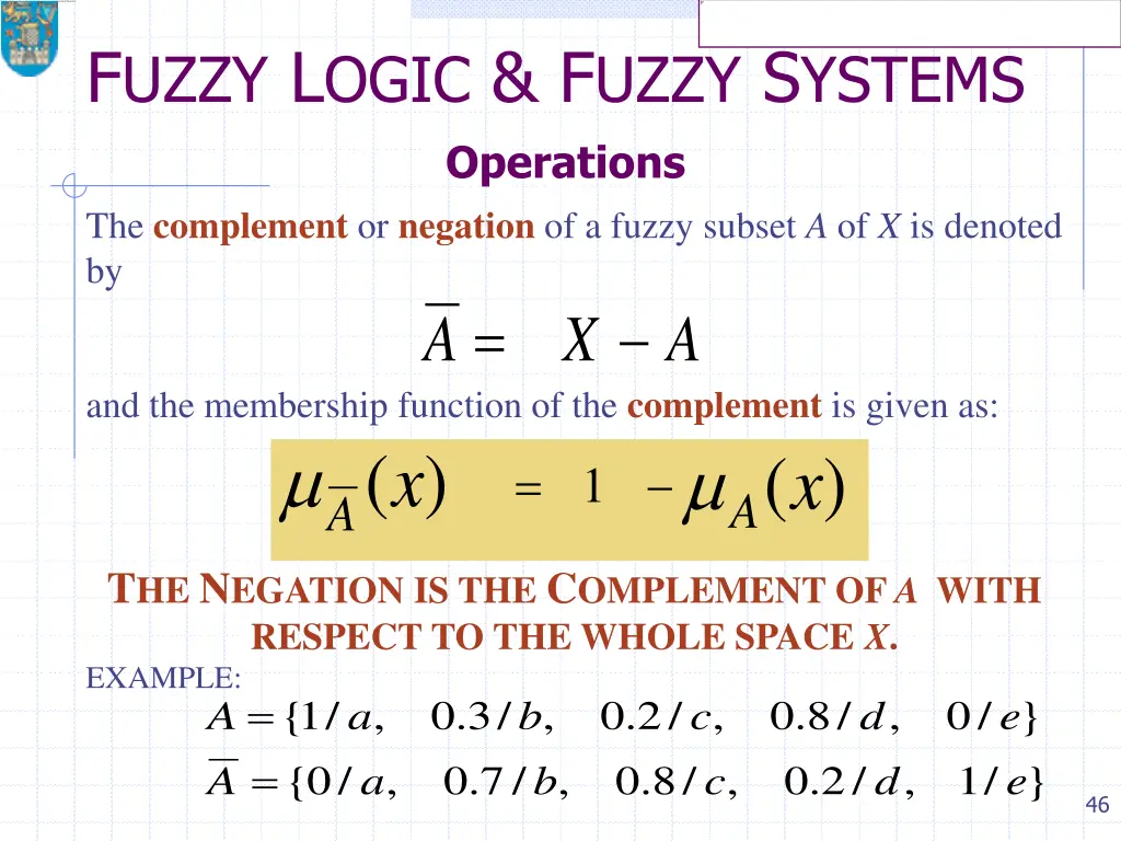f uzzy l ogic f uzzy s ystems operations 2