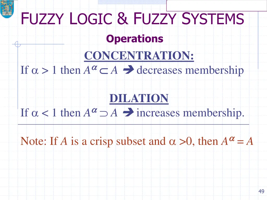 f uzzy l ogic f uzzy s ystems operations 5