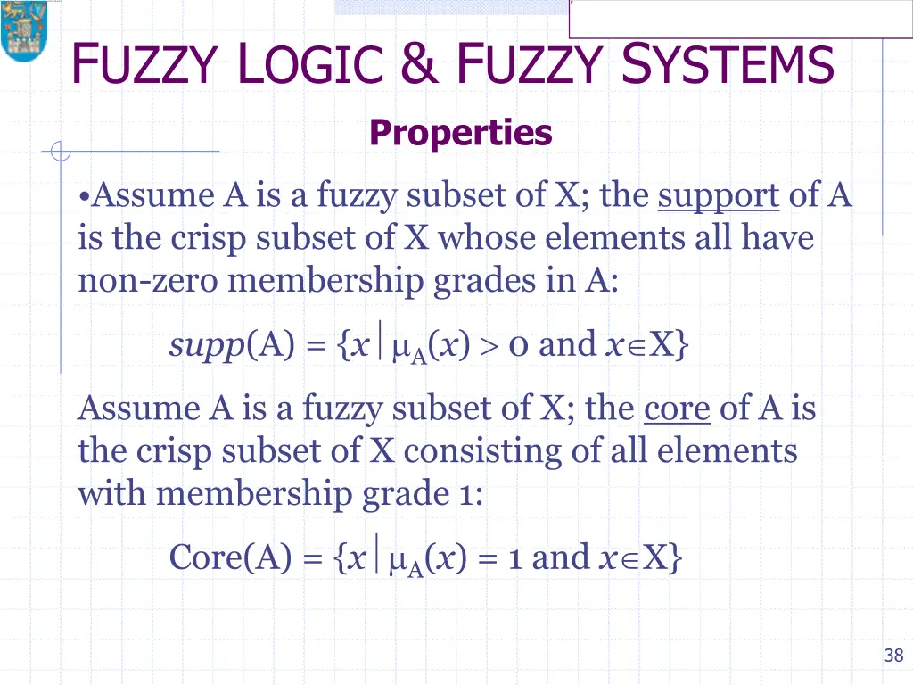 f uzzy l ogic f uzzy s ystems properties 3