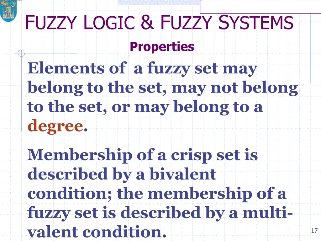 f uzzy l ogic f uzzy s ystems properties elements