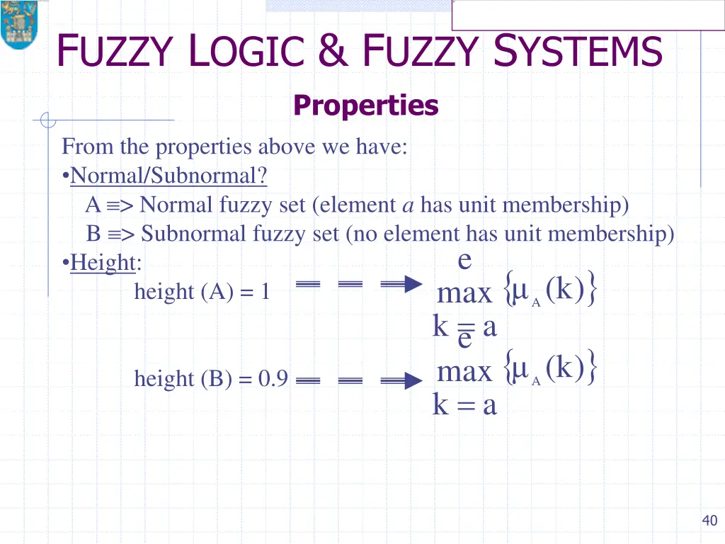 f uzzy l ogic f uzzy s ystems properties from