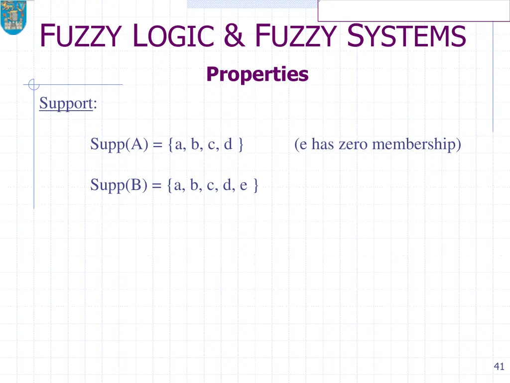 f uzzy l ogic f uzzy s ystems properties support