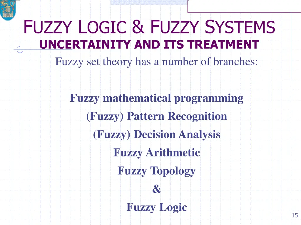 f uzzy l ogic f uzzy s ystems uncertainity 1