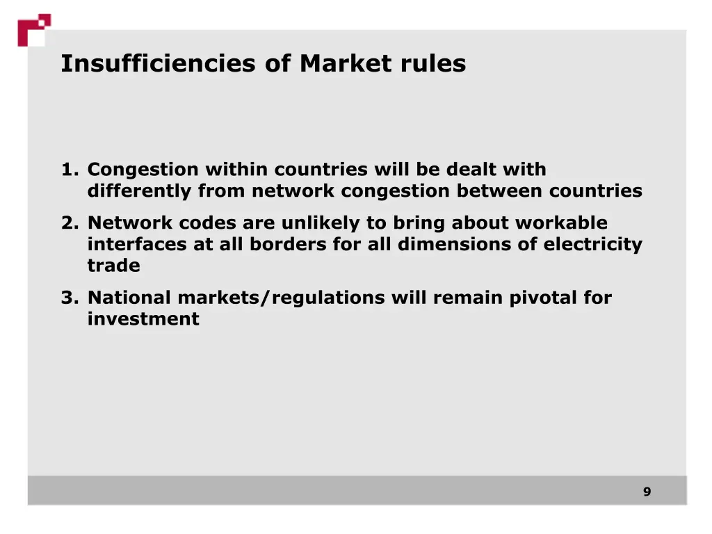 insufficiencies of market rules