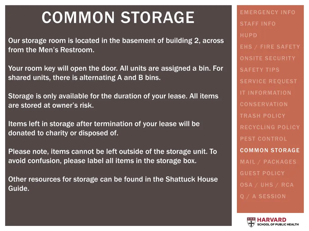 common storage