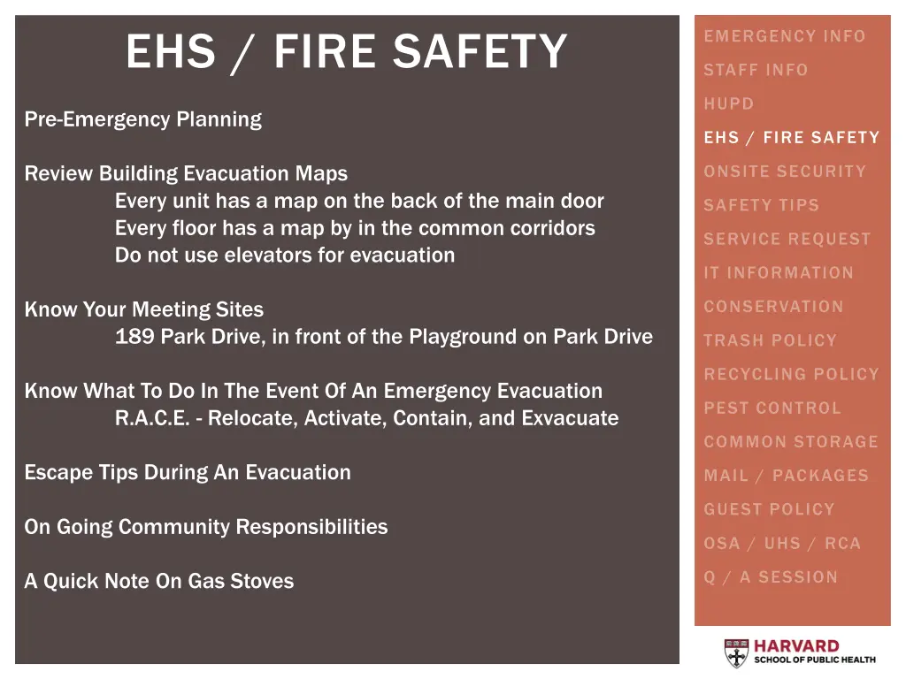 ehs fire safety