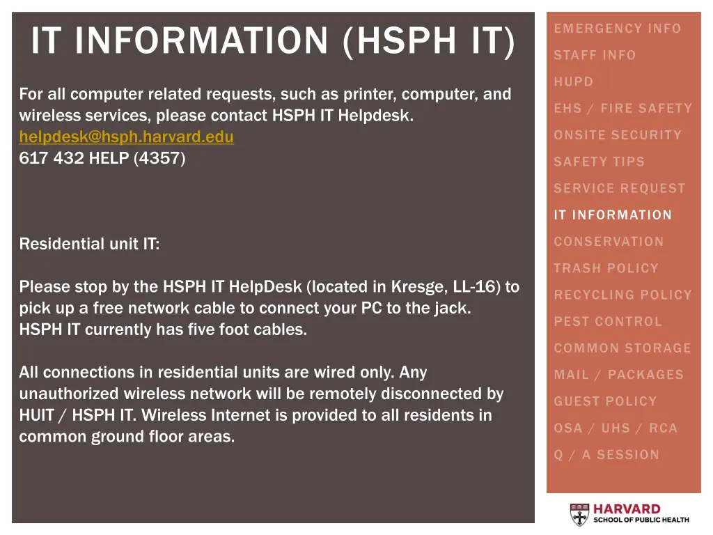 it information hsph it