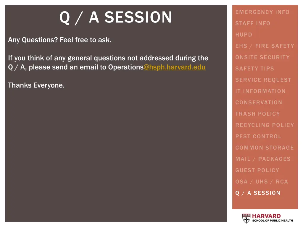 q a session