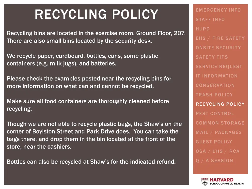 recycling policy