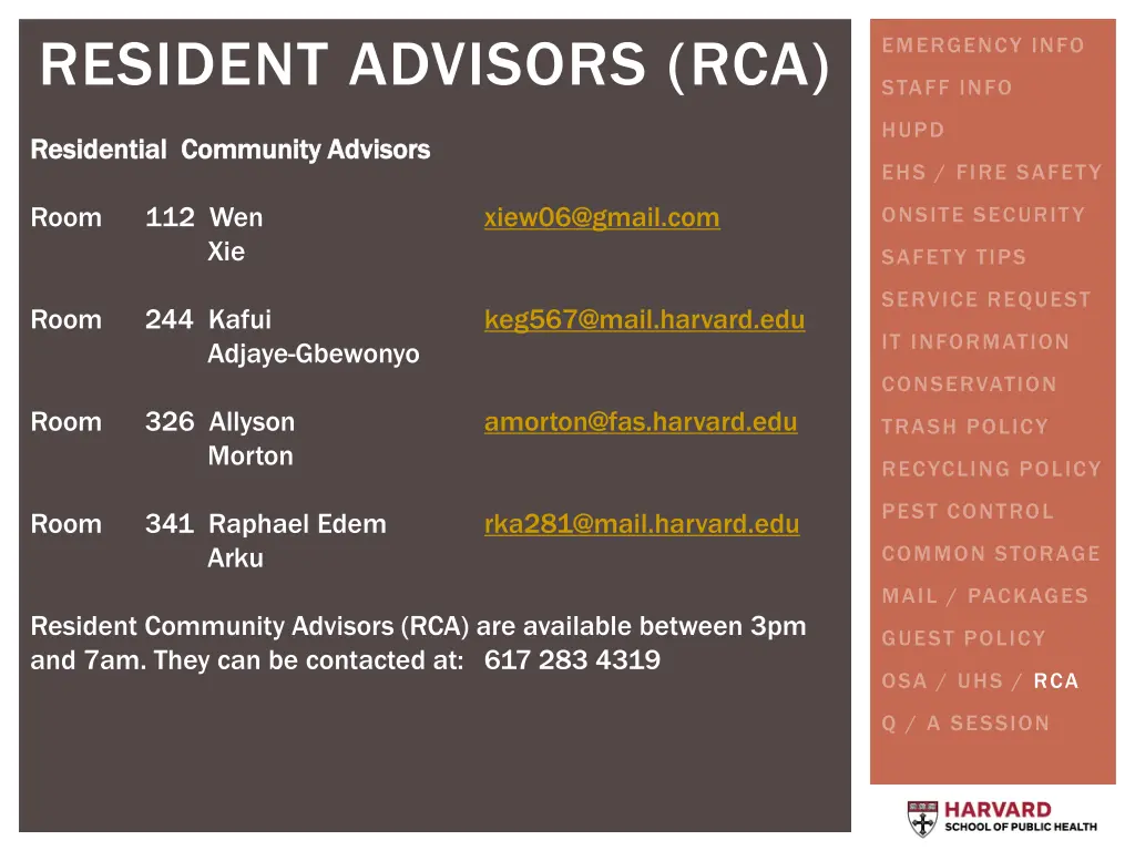 resident advisors rca