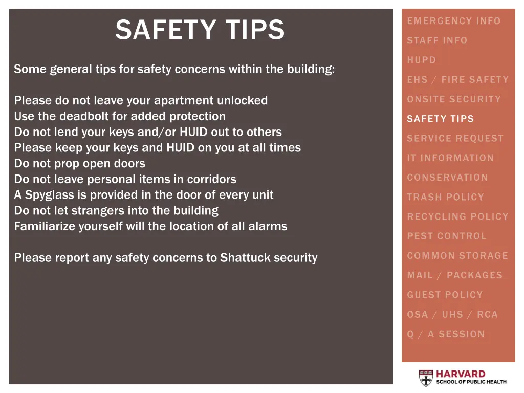 safety tips