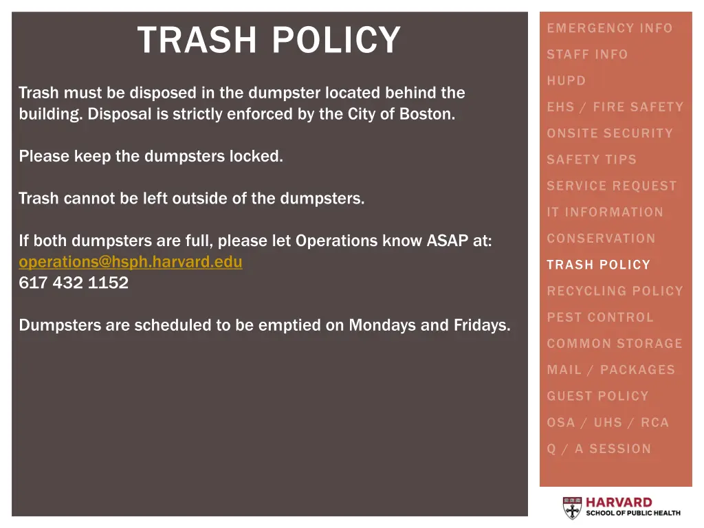 trash policy