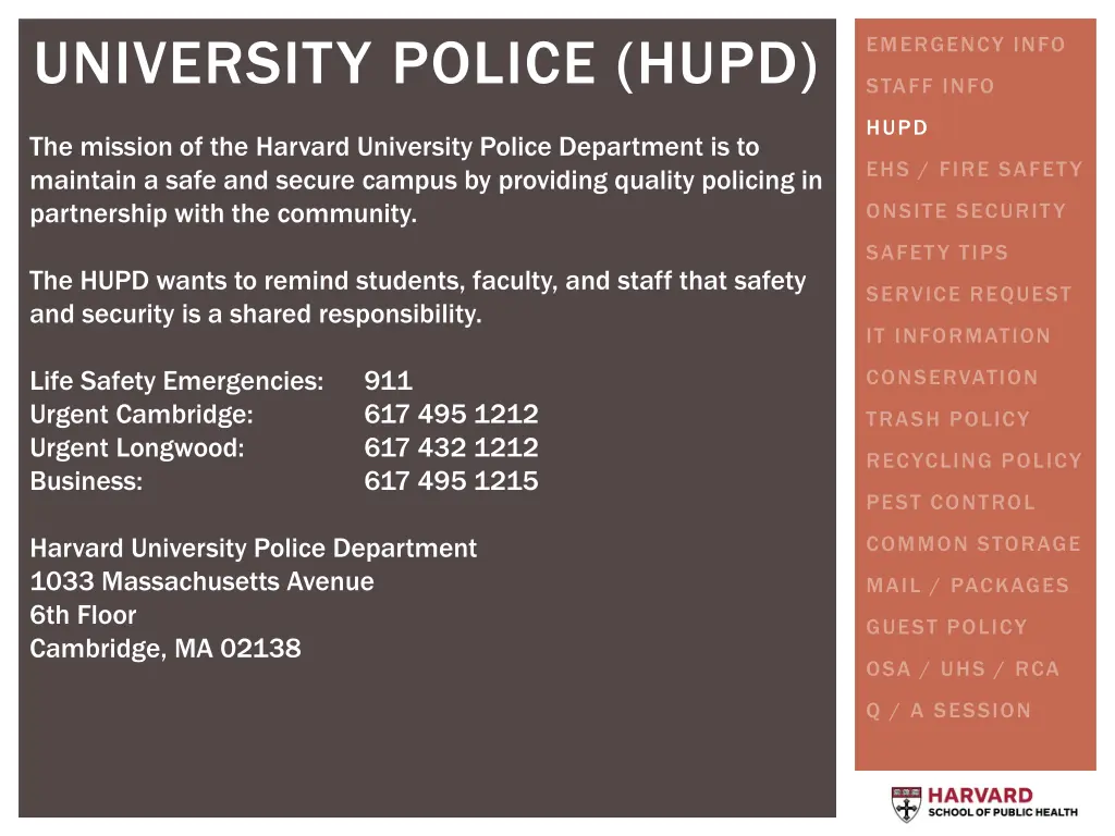 university police hupd