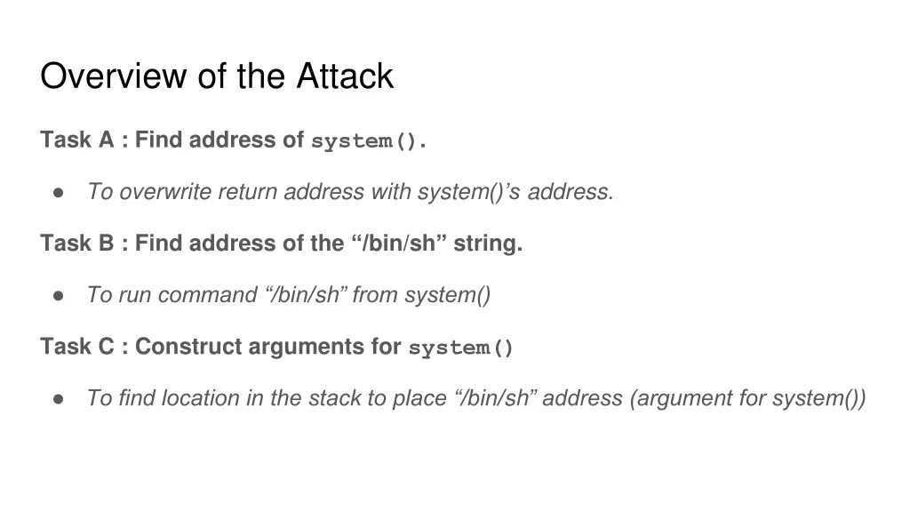 overview of the attack