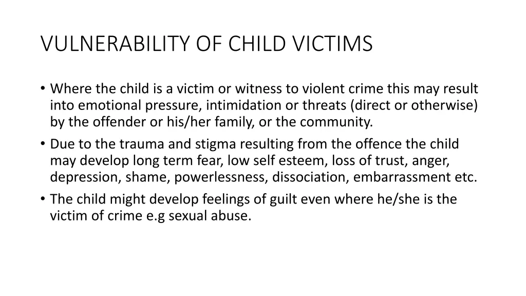 vulnerability of child victims
