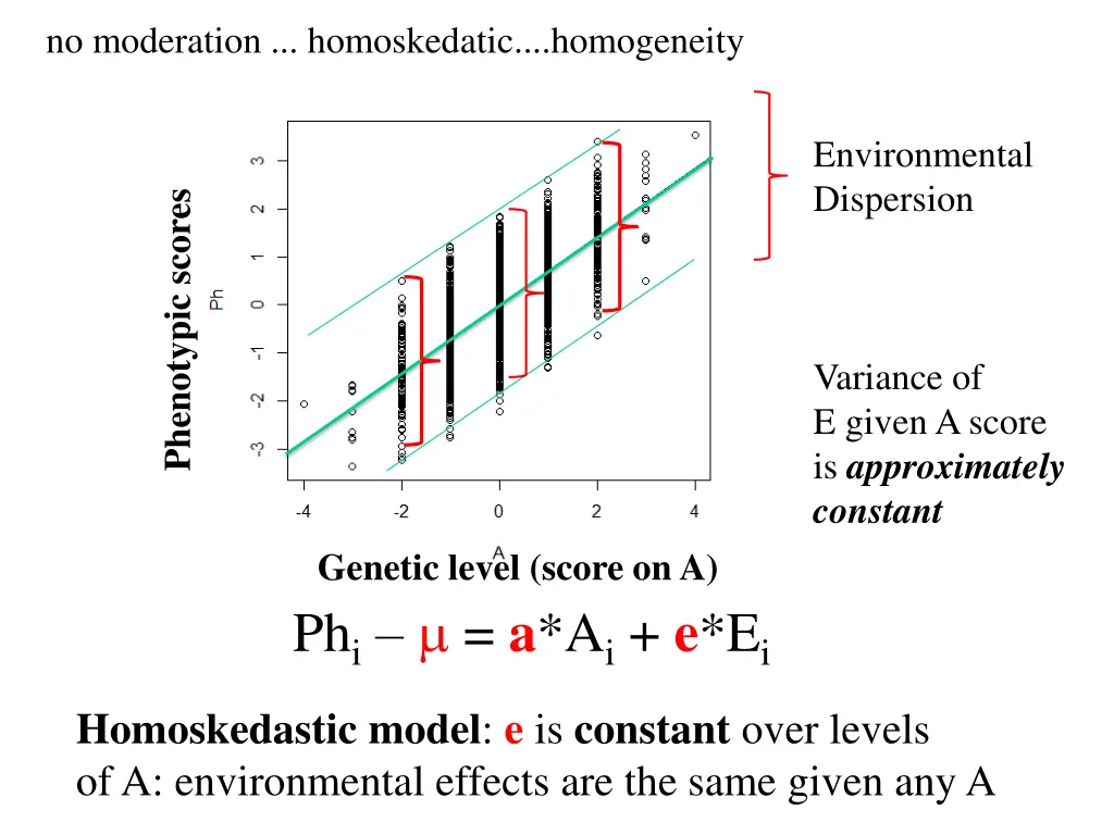 no moderation homoskedatic homogeneity