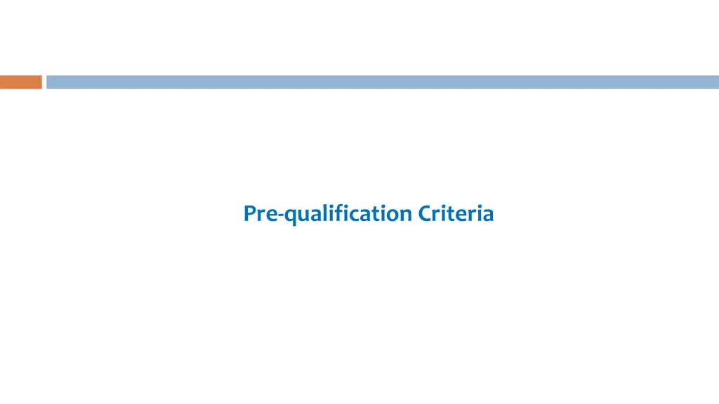 pre qualification criteria