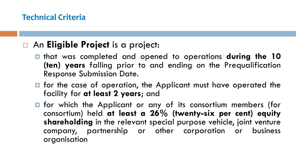technical criteria 2