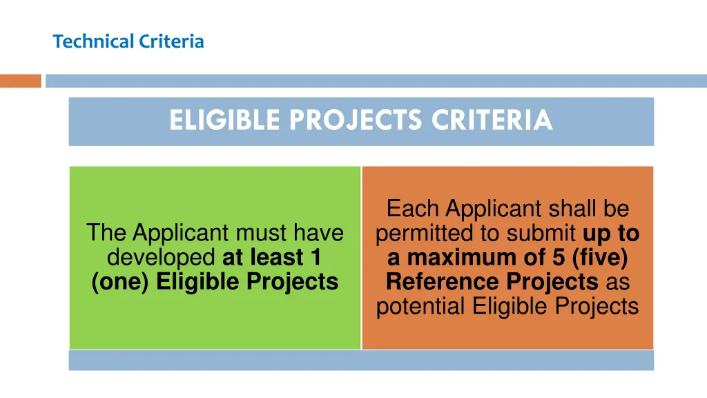 technical criteria