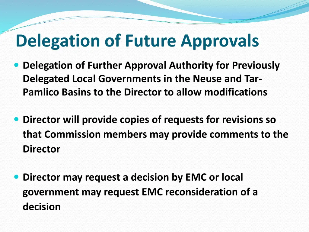 delegation of future approvals