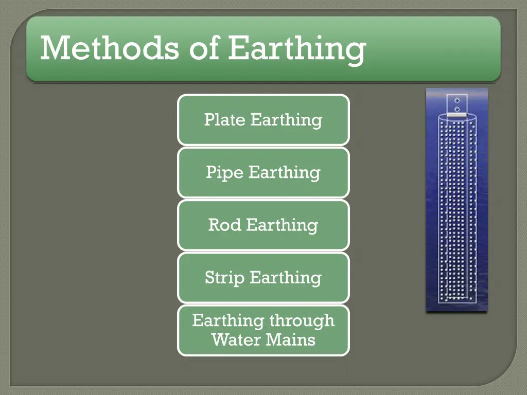 methods of earthing