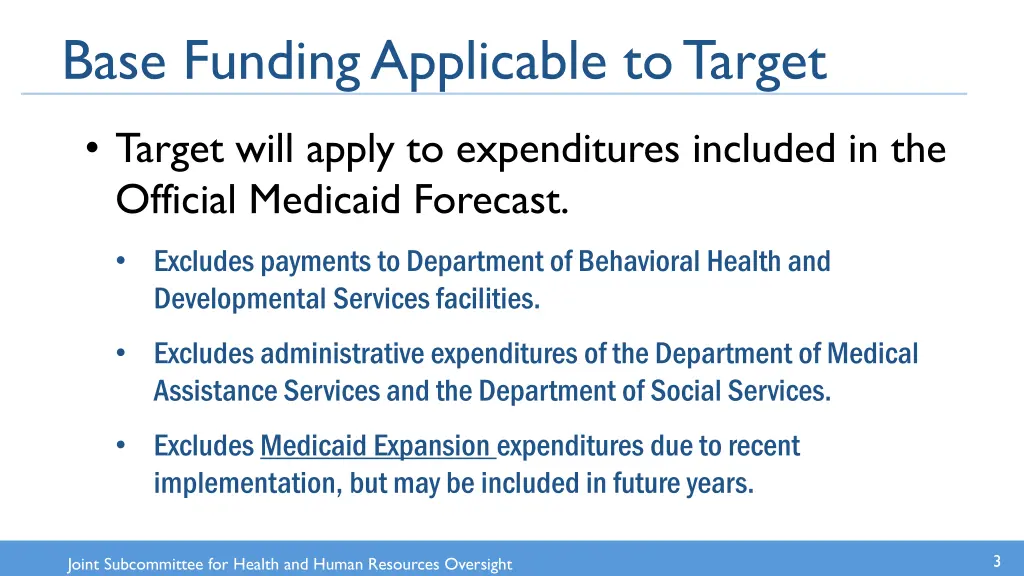 base funding applicable to target