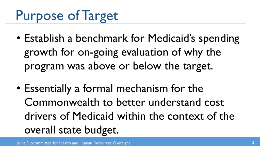 purpose of target