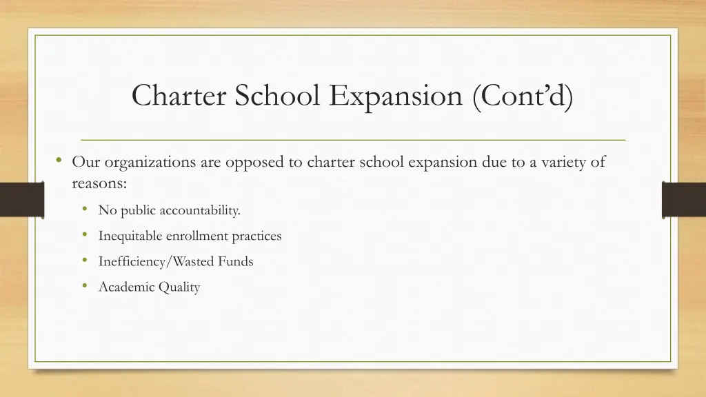 charter school expansion cont d