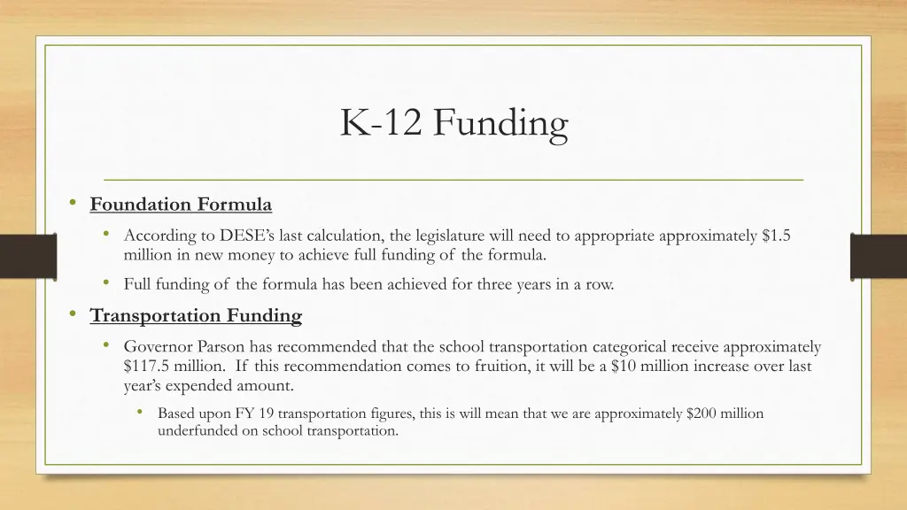 k 12 funding