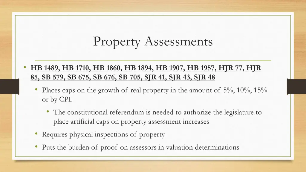 property assessments