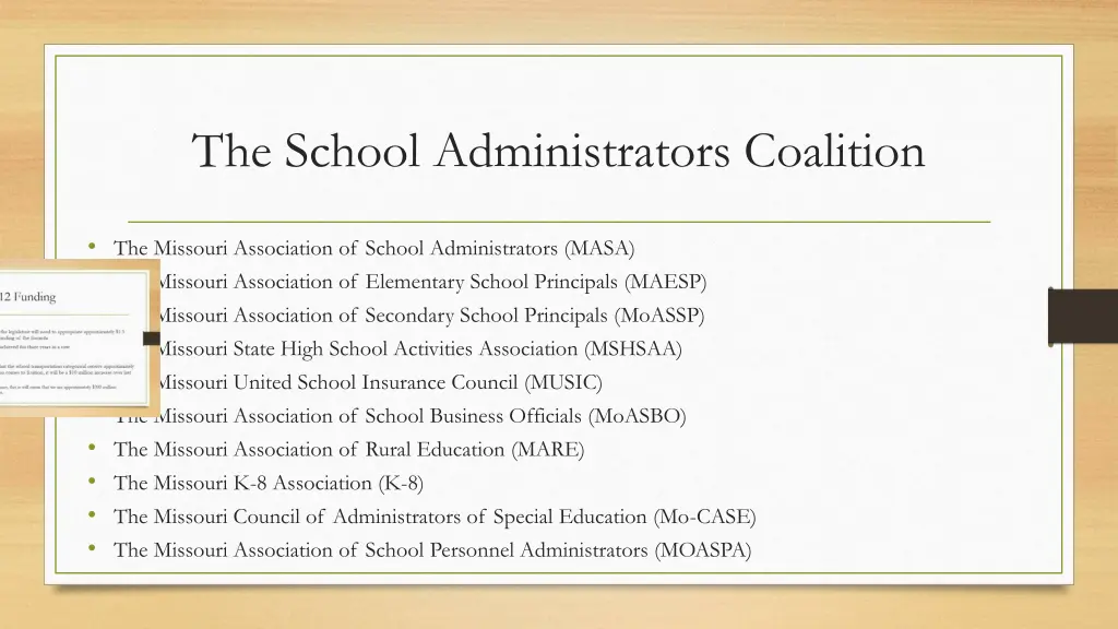 the school administrators coalition