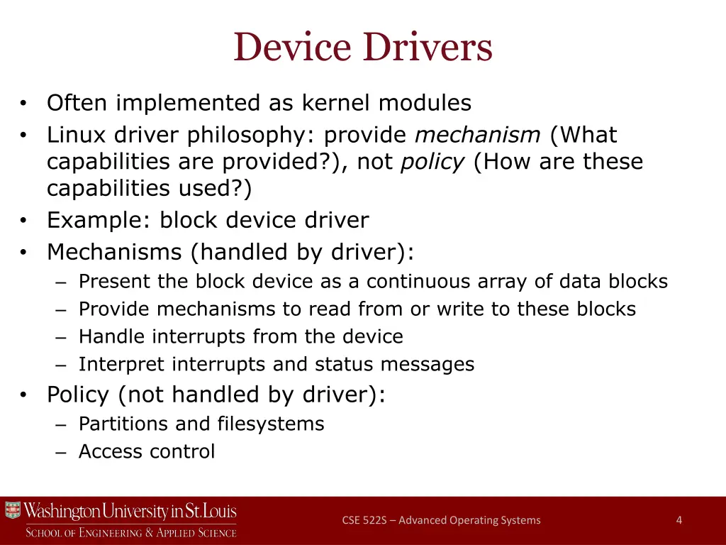 device drivers