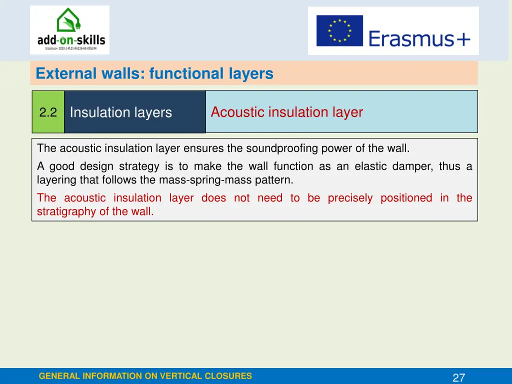 external walls functional layers 5