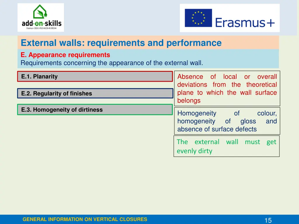 external walls requirements and performance 9