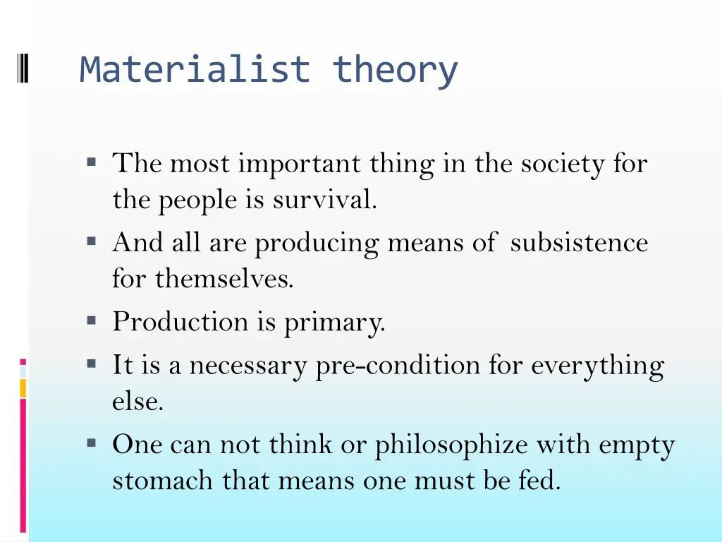 materialist theory