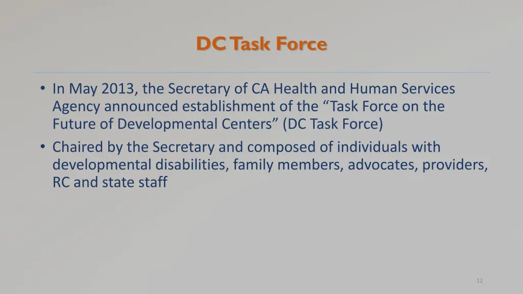 dc task force