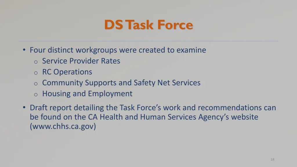 ds task force