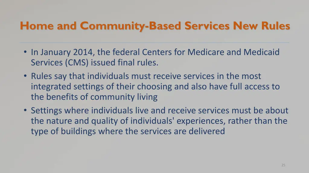 home and community based services new rules