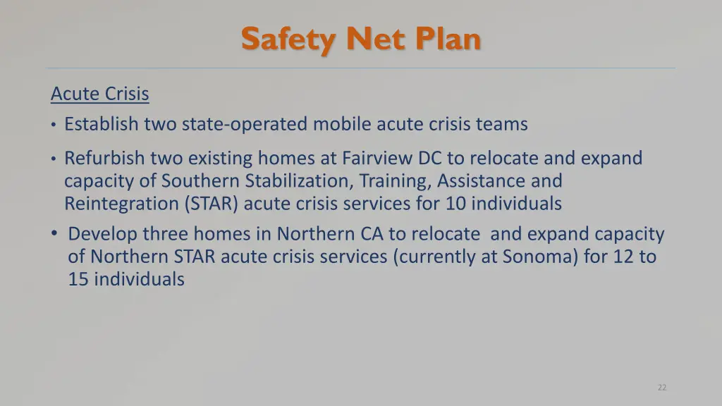 safety net plan 2