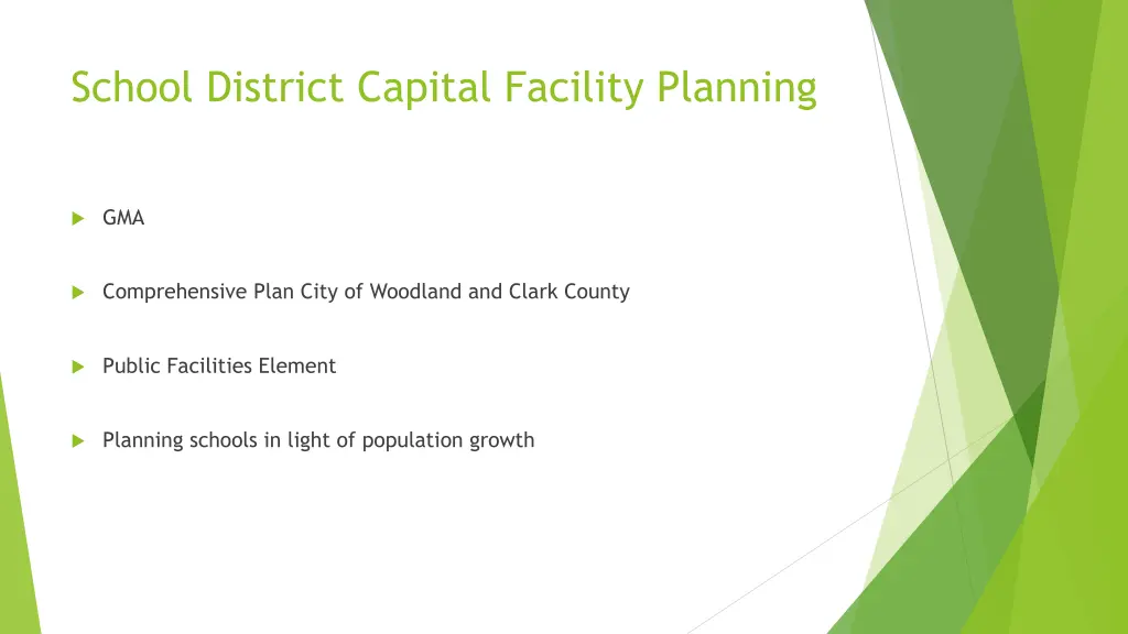 school district capital facility planning