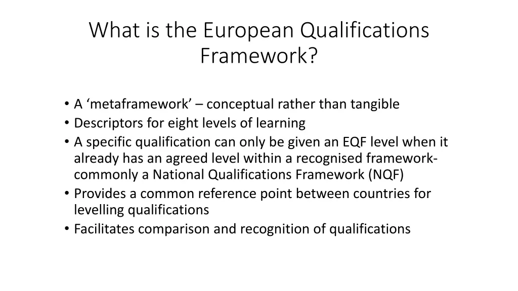 what is the european qualifications framework