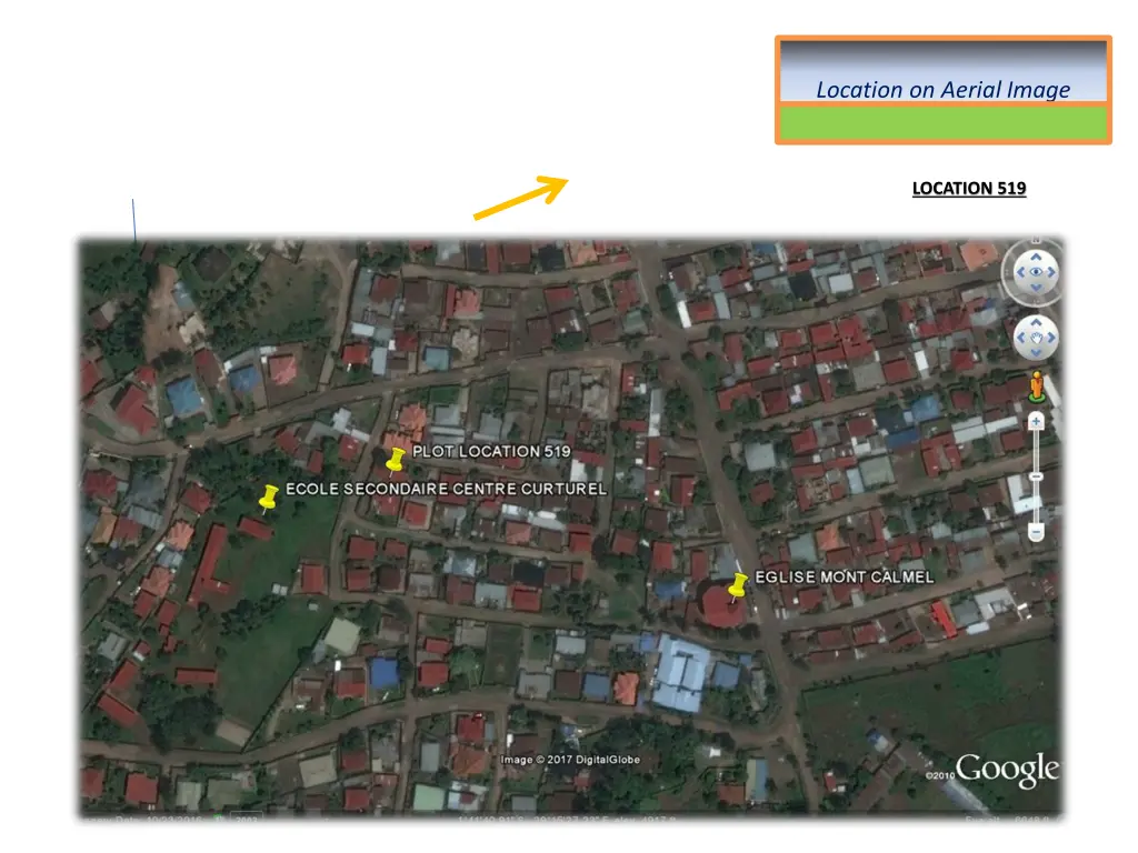 location on aerial image