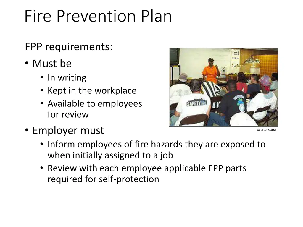 fire prevention plan