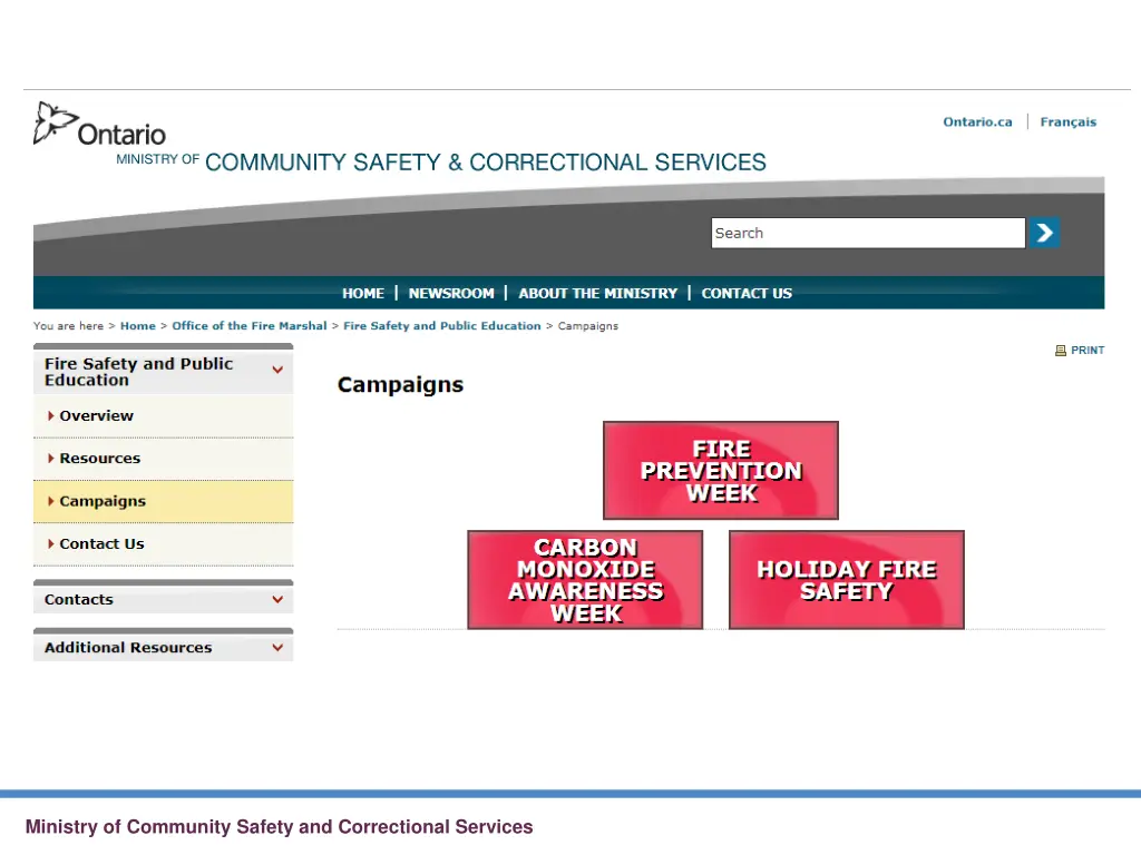 ministry of community safety and correctional 2